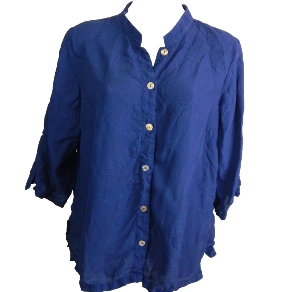 Citron Santa Monica Silk Jacquard Dragon Top
